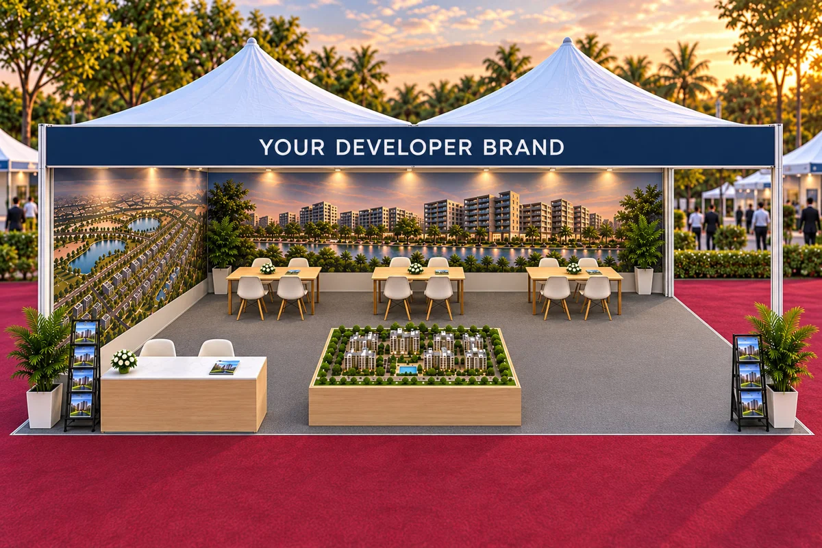 40 by 20 feet standard stall concept
